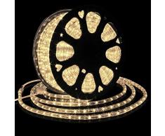 Forever Speed 50Meter LED Lichterschlauch Lichterkette Schlauch Leiste Außen und Innen Warmweiß