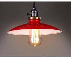 Im amerikanischen Stil, kreative Balkon einfach Kopf Bügeleisen restaurant Leuchten retro bar Kronleuchter Industrie Kleine Leuchter Black stark Anti-oxidant (Farbe: rot)