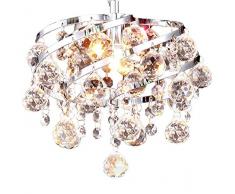 OXANA- Ø24 cm LED Kristall Hängelampe Deckenleuchte Leuchte Lüster Kronleuchter