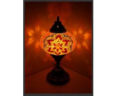 Mosaiklampe Mosaik - Tischlampe L Stehlampe orientalische lampe Orange Samarkand-Lights