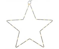 CMYK® 2 Stück LED Weihnachtsstern Beleuchtung mit 40 warmweißen LEDs batteriebetrieben