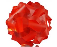 Puzzle Lampe xl 45cm Lampenschirm Steh- Designer- Deco Deckenleuchte (rot)