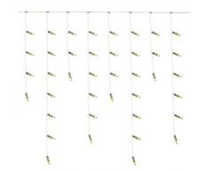 400er LED 10m Eisregen Lichterkette Lichtervorhang Eiszapfen Außen Innen Deko für Garten Party Hochzeit Strombetrieben mit Stecker Gresonic (Warmweiß, Timer)