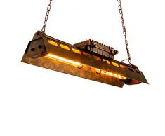 OUKANING Industrie Schmiedeeisen Deckenpendelleuchte Vintage Pendellampe Rectangle Hängeleuchter Leuchte industrielle Retro Pendelleuchte ür Wohnzimmer Restaurant Keller Bar usw