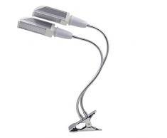 ghjghj LED-Clip Pflanzenleuchte Doppelkopf-Schräglicht-Pflanzenwachstumsleuchte mit Innenbeleuchtung