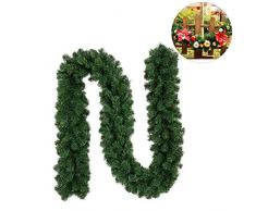 chivalrylist Tannengirlande künstliche Dekogirlande im Tannengrün Girlande Weihnachten - flexibel einsetzbar im Innen- und Aussenbereich - Diese Tannengirlande erfreut die ganze Familie
