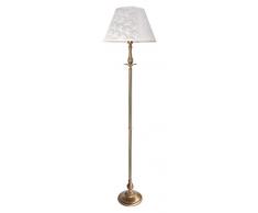 Premium Stehleuchte bronziert Jugendstil E27 bis 60W 230V Stoff bestickt Wohnzimmer Lampe Leuchte innen Bodenleuchte Bodenlampe