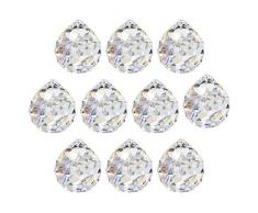 Gobesty Kristall Glas Kugel, 10 Stück 20 mm Kronleuchter Lüster Feng Shui Kristalle zum Aufhängen Regenbogenkristall Glaskugel Prisma für Feng Shui,Wahrsagung oder Hochzeit,Zuhause