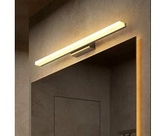 Modern 9W LED Spiegel Frontlicht - Wasserdichte Badezimmer Lampe Acryl Lampenschirm Make-up Eitelkeit Lichter Edelstahl Basis Wand Leuchte Schrank Wc Beleuchtung Warmweiß