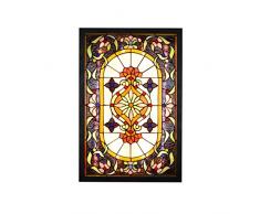 Litaotao Vintage Tiffany Stil Wandlampe LED Kreative Barock Wandlampe Schmiedeeisen Grenze Mit Glasmalerei Lampenschirm Für Schlafzimmer Korridor