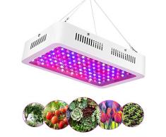 eecoo 1200W LED Pflanzenlampe Vollspektrum LED Grow Light mit Doppel Chips 120 LEDs, IR und UV Wachstumslampe Pflanzenlicht für Zimmerpflanzen Gemüse und Blumen