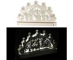 Britesta Lichterbogen: Holz-Schwibbogen mit LED-Beleuchtung und Rentier-Motiv (Lichtbogen)