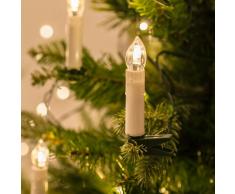 50er LED Weihnachtsbaum Lichterkette Kerzenlichterkette Creme Innen