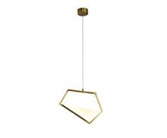 KTops Nordic Geometric Pendelleuchte Jahrgang Schmiedeeisen Deckenleuchte Acryl Lampenschirm LED Moderne kreative Hängeleuchte für Wohnzimmer Restaurant (Birne Nicht eingeschlossen),B