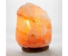 Tony Brown | Salzkristall aus dem Himalaya | Lampe mit E14 Fassung | light Salt Crystal | Nachtlicht | Einschlafhilfe | Meditation | Yoga | Schlafzimmerlampe Licht (2-3 Kg)