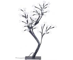 Lunartec Lichtbaum: LED-Lichterbaum mit 48 leuchtenden Blüten und Sockel, 45 cm (LED Bäumchen)