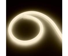 LEDKIA LIGHTING LED Neon Flexible Lichtschlauch Rund 360 220V AC 120 LED/m Warmes Weiss