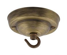 Deckenteller mit Haken 108-mm-Durchmesser für Deckenleuchte oder Kronleuchter messing antik-optik