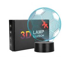 3D Optical Illusion Lampe, Coquimbo Fußball 3D Illusion Licht, 7 Modelle Touch Control mit Ladekabel, Für Schlafzimmer Home Hochzeit Geburtstag Valentine Geschenk Romantische Atmosphäre