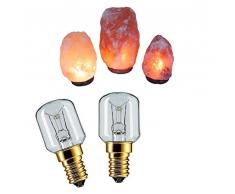 2x Himalaya Salzkristall Glühbirne Ersatz für Salzlampe 15w SES E14 Edisonsockel [Energieklasse E]