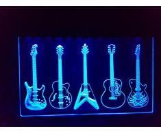 Guitars Gitarren/ Gitarre Leuchtschild NEON Neonschild LED Neu Schild Laden Reklame