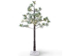 DecoKing 48er LED Baum warm Weiß Lichterbaum Lichterzweig innen außen LED Tree Gartendeko Snowpine