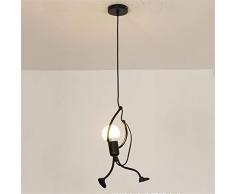 Kreative Cartoon Design Hängelampe, Nordische Schmiedeeisen Bösewicht Kronleuchter Retro Kreative Restaurant Café Bekleidungsgeschäft Fenster Einfache Moderne Schaukel Lampe