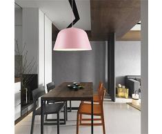 Kronleuchter Bar Restaurant Wohnzimmer Deckenlampe Schmiedeeisen Topfdeckel minimalistische Kunst Rosa (keine Glühbirne)