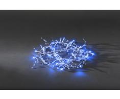 Konstsmide 3172-403 LED Dekolichterkette blau-transparente Perlen / für Innen (IP20) / 24V Innentrafo /32 blauen Dioden / transparentes Kabel