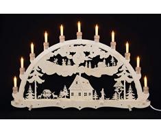 Erzgebirgsstübchen Schwibbogen Gross einfach Waldhaus - Weihnachten Advent Dekoration