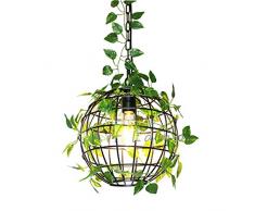 Modern Deckenlampe Kronleuchter, Schmiedeeisen Pflanze Kronleuchter Moderne minimalistische Bar Restaurant Wohnzimmer Deckenbeleuchtung 30cm Kronleuchter [Energieklasse A++]