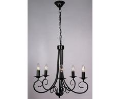 Kronleuchter Küchenleuchte Vintage Modern Lüster 50.5 schwarz