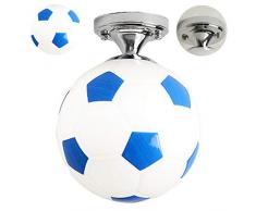 SBUNA Kreative Blau Fußball Kindergarten Deckenlicht Metal Eisen Kinderzimmer Deckenleuchte Glas Lampeschirm Fussball Deckenlampen/Wandlampe Jungen Madchen Jugendzimmer Schlafzimmer E27