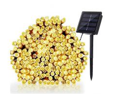 NEXVIN Solar Lichterkette Außen, 20M 200 LED Solar Lichterkette Aussen Wasserdichte, 8 Modi Solar Außenlichterkette Deko für Garten, Terrasse, Balkon, Hochzeit (Warmweiß)