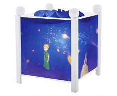 Trousselier - Der kleine Prinz - Nachtlicht - Magische Laterne - Ideales Geburtsgeschenk - Farbe Holz weiß - animierte Bilder - beruhigendes Licht - 12V 10W Glühbirne inklusive - EU Stecker