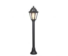 QAZQA Klassisch/Antik/Landhaus/Vintage/Rustikal Ländliche Stehleuchte/Stehlampe/Standleuchte/Lampe/Leuchte 110 cm schwarz IP44 - Anna/Außenbeleuchtung Kunststoff Länglich LED geeignet