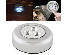 Bolange Drahtlose Nachtlicht-Stick-Touch-Lampe, batteriebetriebenes LED-Stick-On-Push-Licht für Schränke, Schränke, Theken oder Hauswirtschaftsräume, schnurloses Touch-Licht