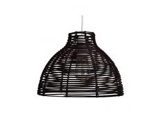 PuZi Pendelleuchte, Wicker Rattan Korb Stil Kronleuchter Deckenleuchte Schatten Innen Für Wohnzimmer Schlafzimmer (31x22,5 cm) E27 Lichtquelle (ohne Lichtquelle)