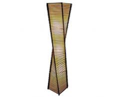 QMMCK Stehleuchte Handweberei Ligting Hochwertiges Natürliches Rattan Imitatives Pergament Lampenschirm Insektenbisskontrolle E27 128Cm Höhe