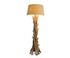 levandeo Lampe 97046 Stehlampe 155cm hoch Holz Holzlampe Unikat Natur Treibholz Handarbeit Stehleuchte