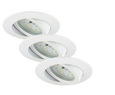 Briloner Leuchten LED Einbauleuchte, Einbaustrahler, LED Strahler, Spots, Deckenstrahler, Deckenspot, Lampen Wohnzimmer, LED Einbaustrahler 230v, Deckeneinbauleuchten, Einbaustrahler Set, schwenkbar, rund