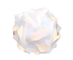kwmobile DIY Puzzle Lampe Lampenschirm - Deckenlampe Pendelleuchte Schirm Teile - Jigsaw Puzzlelampe min. 15 Designs Ø ca. 27 cm - Gr. M in Weiß