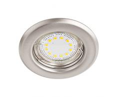 Led Einbauleuchten Set Einbaulampen 6x3W chrom matt 82mm warmweiss starr Angebot