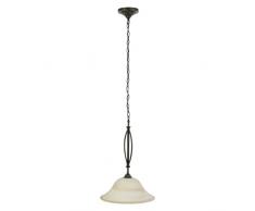 Brilliant Fiore Pendelleuchte 40cm bronze antik Landhaus Glas, 1x E27 geeignet für Normallampen bis max. 100W