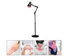 Infrarotlampe wärmelampe rotlichtlampe waermelampe 275W Rotlicht Strahler Infrarotlichttherapie, 360° Universalkopf, ca. 30 cm effektive Beleuchtung