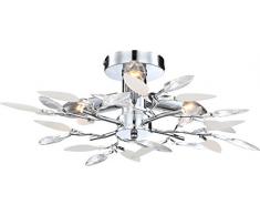 Deckenleuchte Chrom Blätter Dekor Globo 63160-3