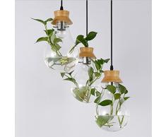 WWWWW Moderne Chinesische Kreative Bar Restaurant Glas Wasserpflanze Kronleuchter Pastoralen Kleinen Frischen Nachttisch Anhänger Kronleuchter Ideal for Wohnbereiche Deckenleuchte