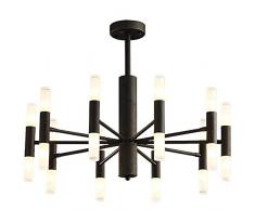 Acryl Led Kronleuchter,moderner Luxus Deckenleuchte,einfach Deckenlampe Schmiedeeisen Beleuchtungsvorrichtung Wohnzimmer-restaurant Schwarz 68 * 68cm