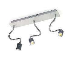 HADAR-1 Schienensystem 1/2/3/4 Flammig LED COB 5W LED Wandstrahler Deckenslampe Strahler Schienensystem Flexibilität (3-Flammig)