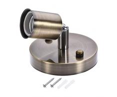 sourcing map 180 Grad E27 Lampenfassung Steckdose Deckenlampe Bronze 100x20mm Wand montiert Licht